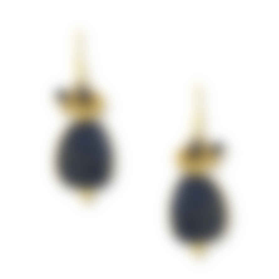 Ashiana Willow Earrings Gold, Lapis Lazuli
