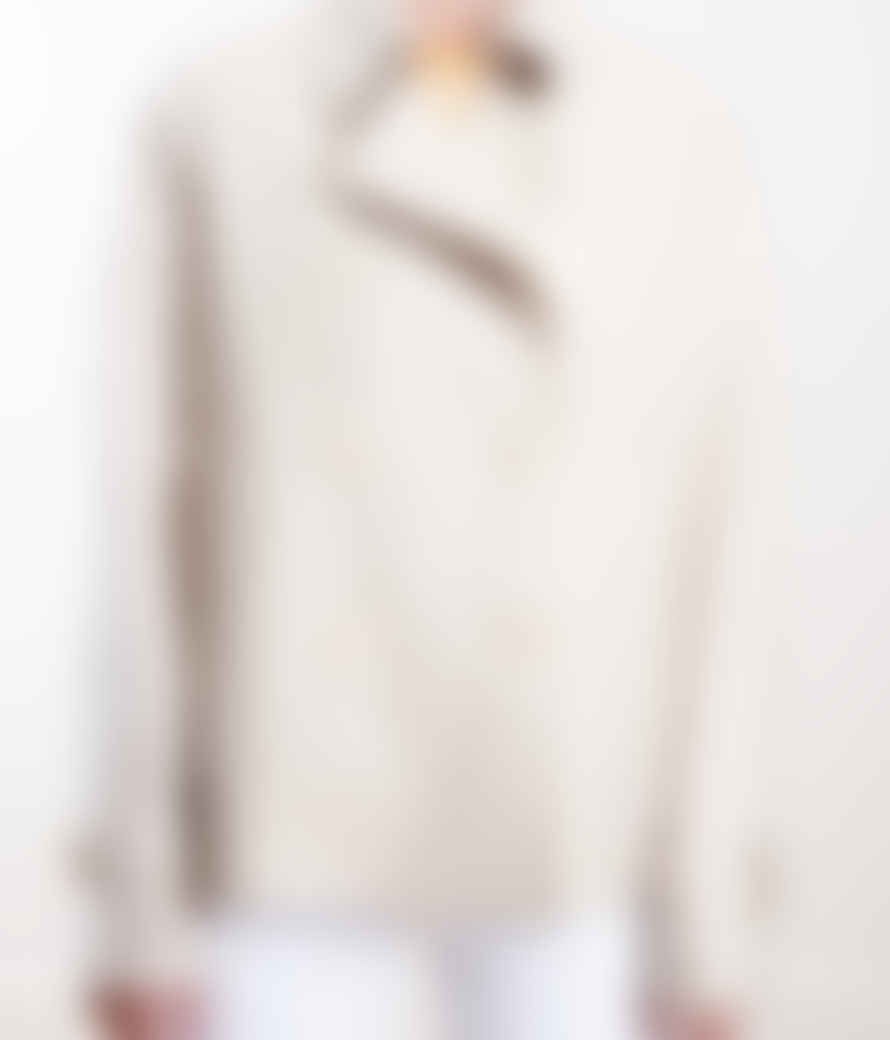 Harris Wharf London Cropped Trench Coat Light Pressed Wool