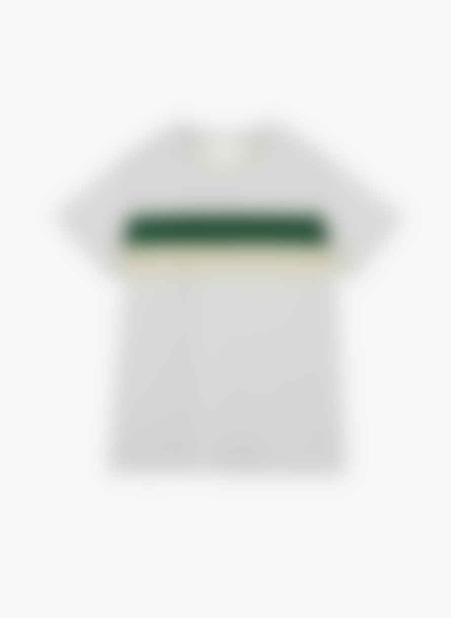 ange  Amilane Tee Shirt In Silver With Green Stripe