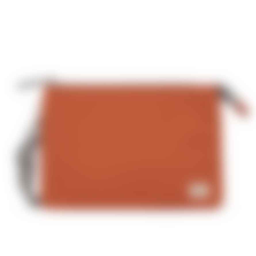 ROKA Roka London Cross Body Shoulder Bag Carnaby Xl Recycled Repurposed Sustainable Canvas In Pumpkin