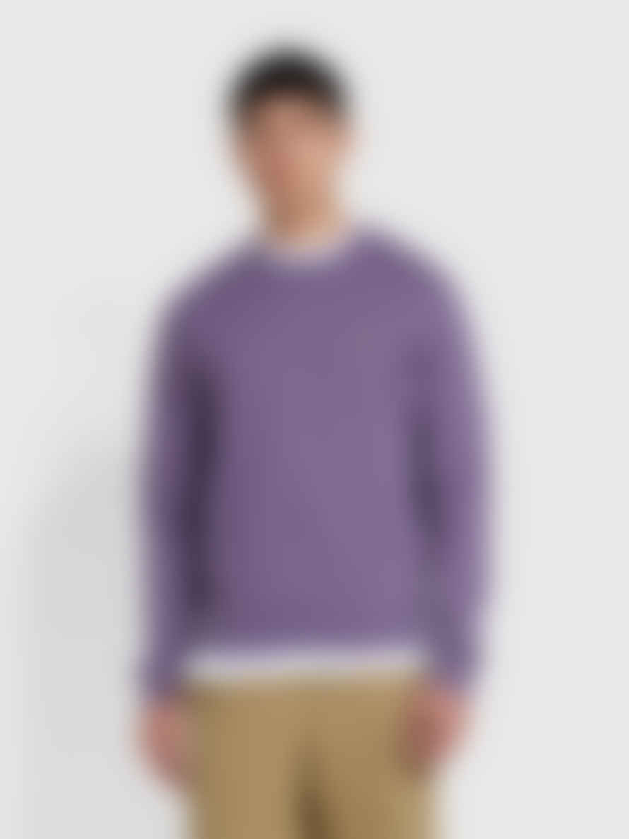 Farah Tim New Crew Sweatshirt - Slate Purple