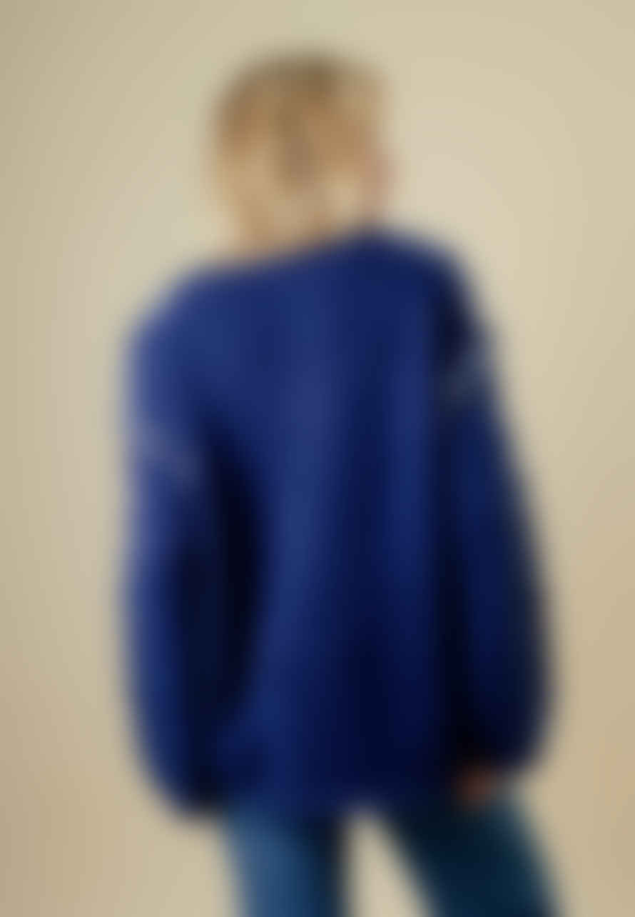 Emilie Karston Swan Sweater In Blue