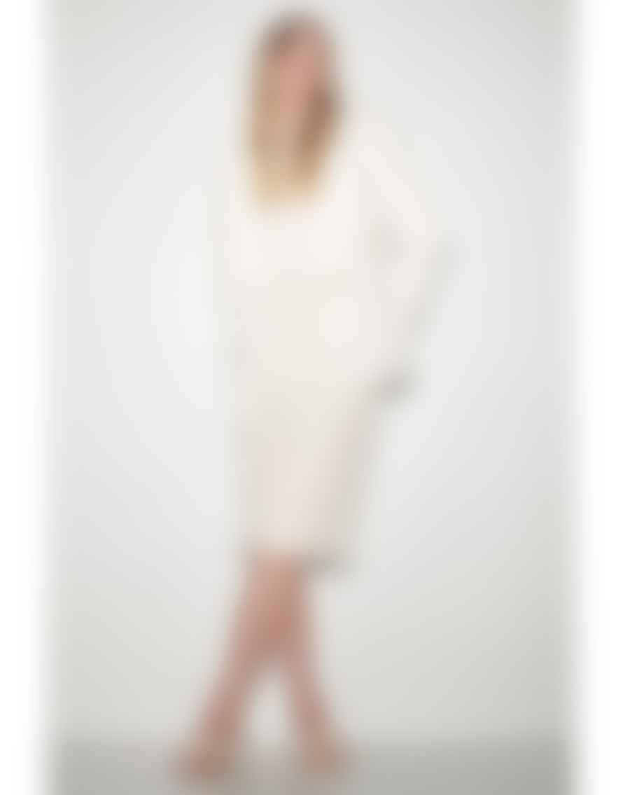 Luisa Cerano Luisa Cerano Silk Sequin Occasion Skirt Size: 8, Col: Off White