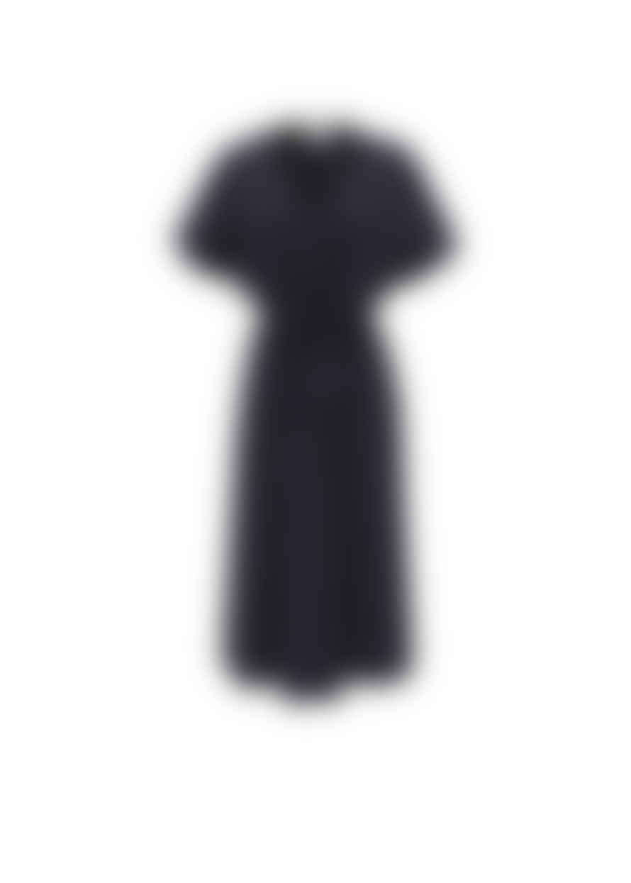 FRNCH - Perrine Navy Tie Front Dress