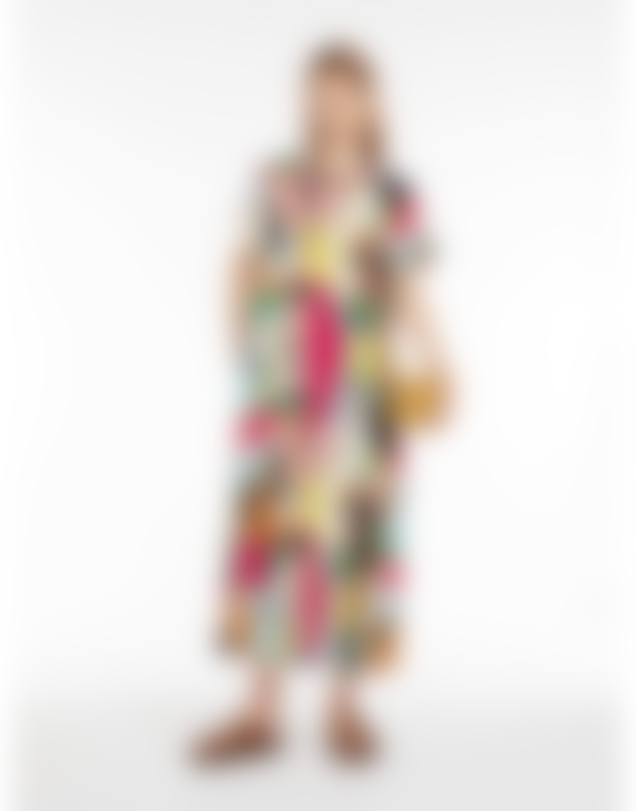 Max Mara Weekend Max Mara Weekend Orchis Pattern Short Sleeve Midi Dress Size: 12, Col: