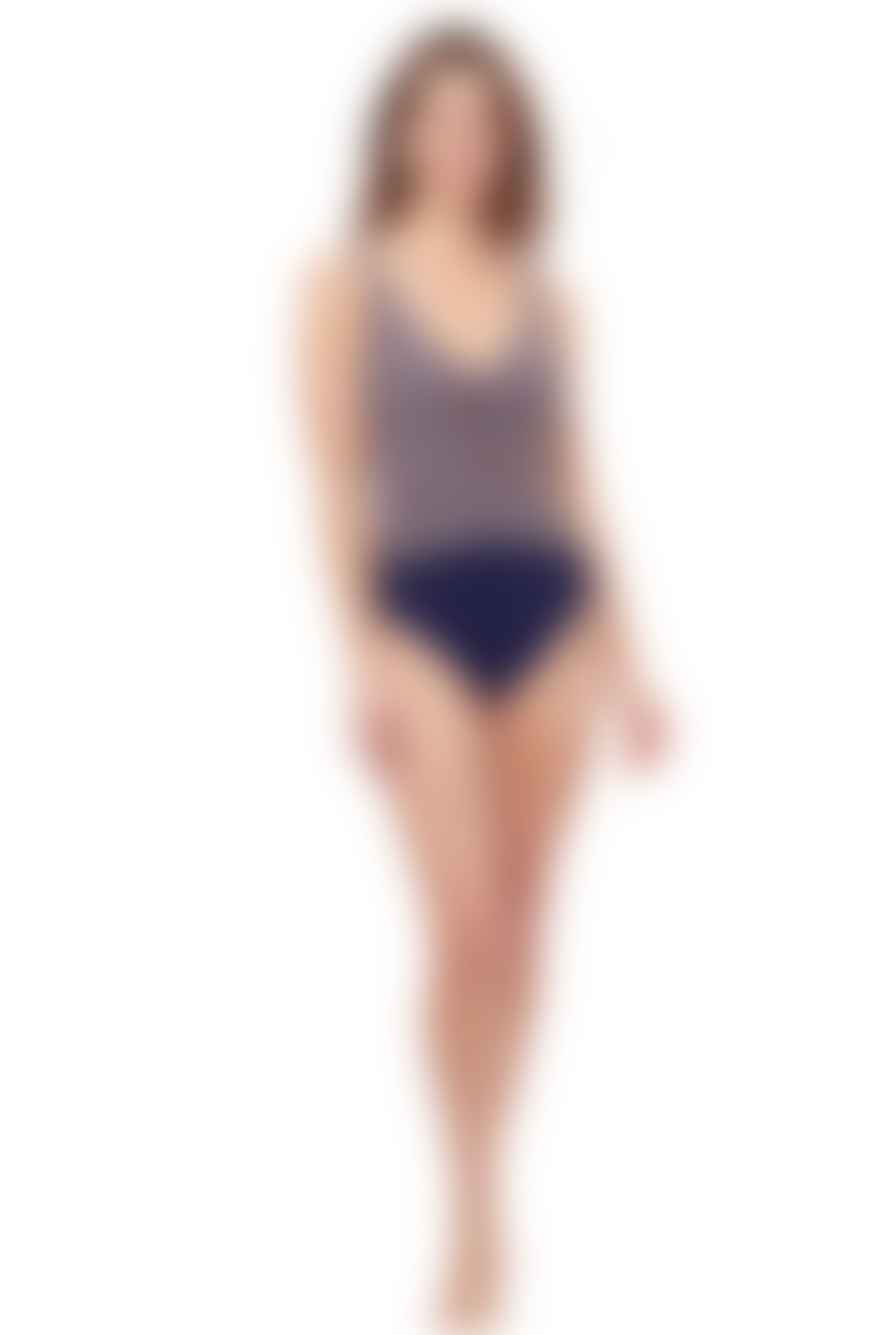 Gottex E24092037 Let It Be Swimsuit In Navy And Orange Combo