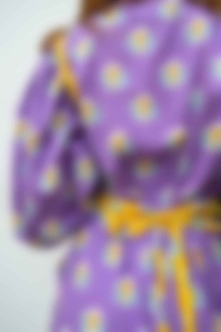 Lowie Les Indiennes Balloon Sleeve Lavender Dress