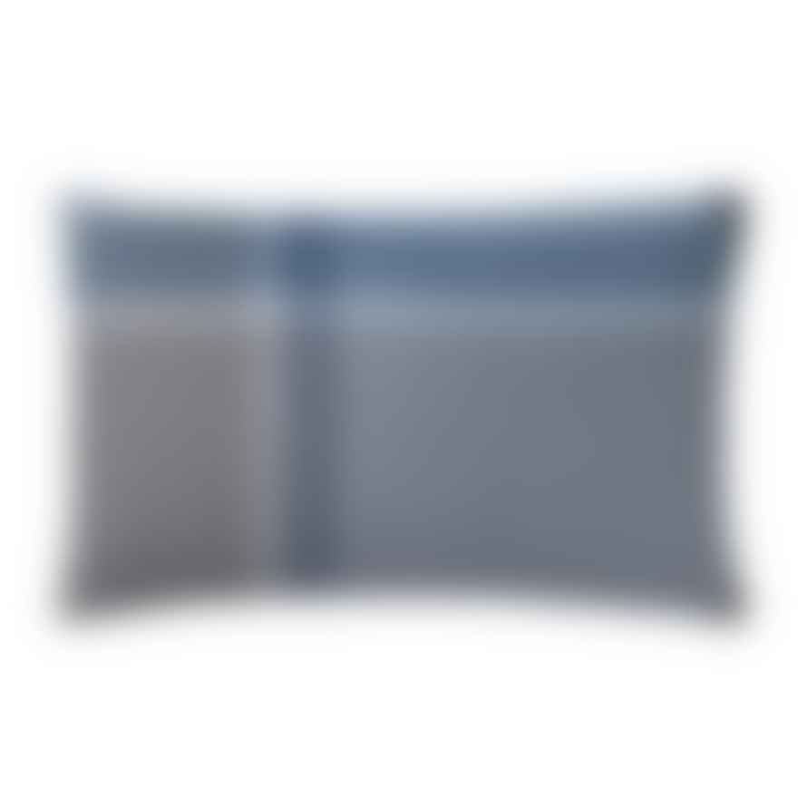 Elvang Denmark Manhattan Cushion Cover 40x60cm In Steel Blue/Dusty Ocean In 50% Alpaca & 40% Sheep Wool