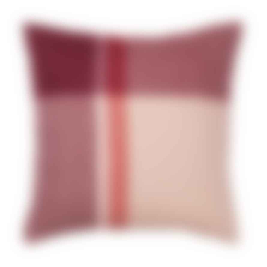 Elvang Denmark Manhattan Cushion Cover 50x50cm In Bordeaux/Red In 50% Alpaca & 40% Sheep Wool