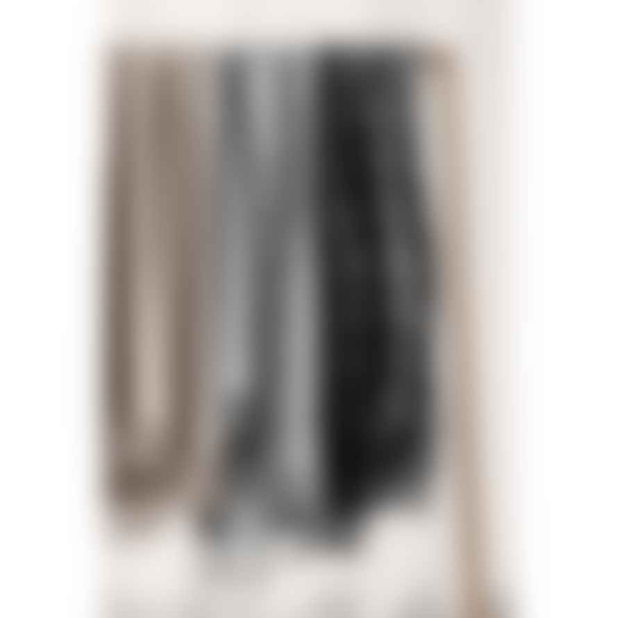 Elvang Denmark Superior Throw In Dark Grey/White In 100% Baby Alpaca Wool 130x200cm