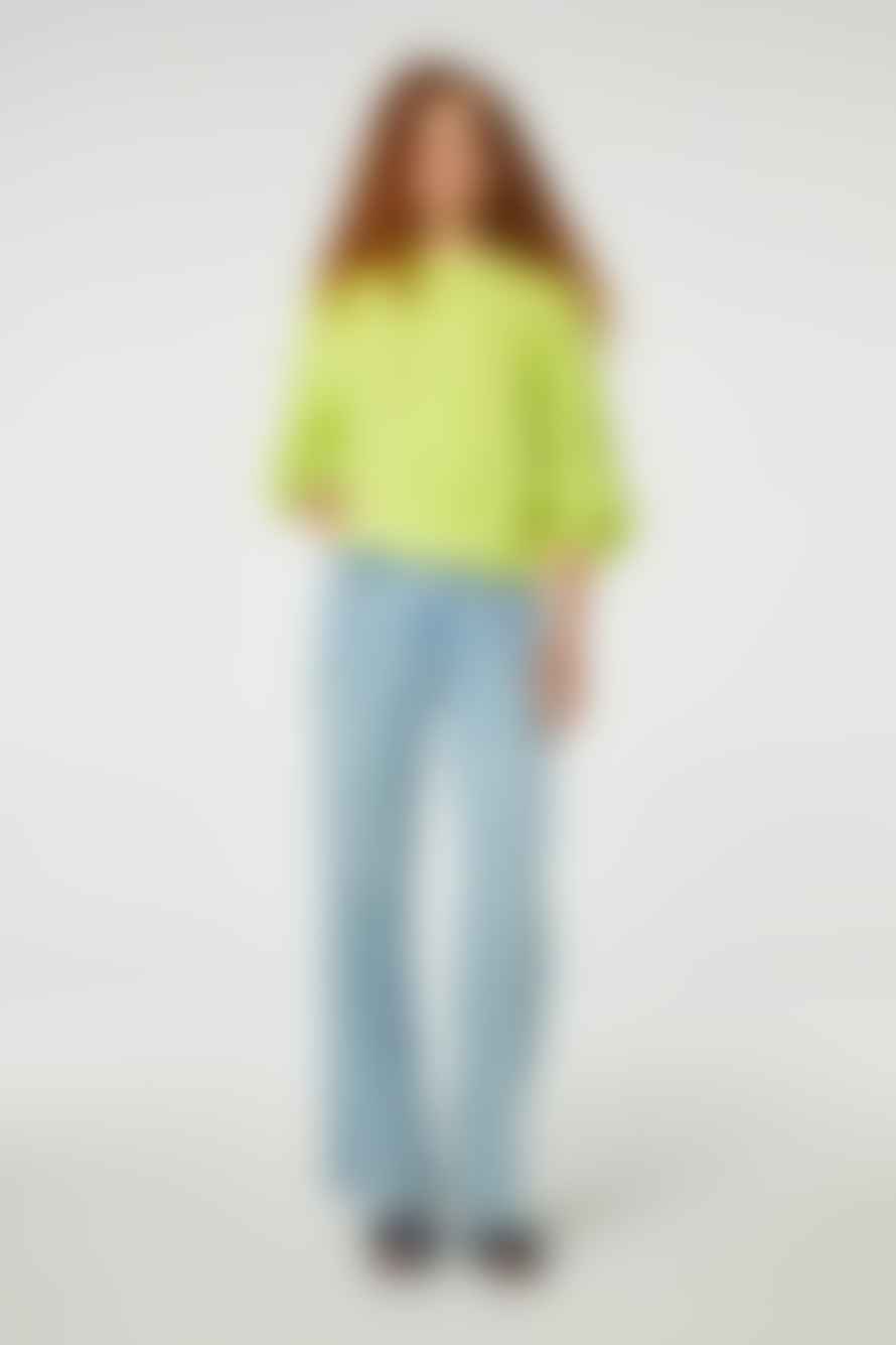 Fabienne Chapot Suzy 3/4 Sleeve Pullover In Lovely Lime