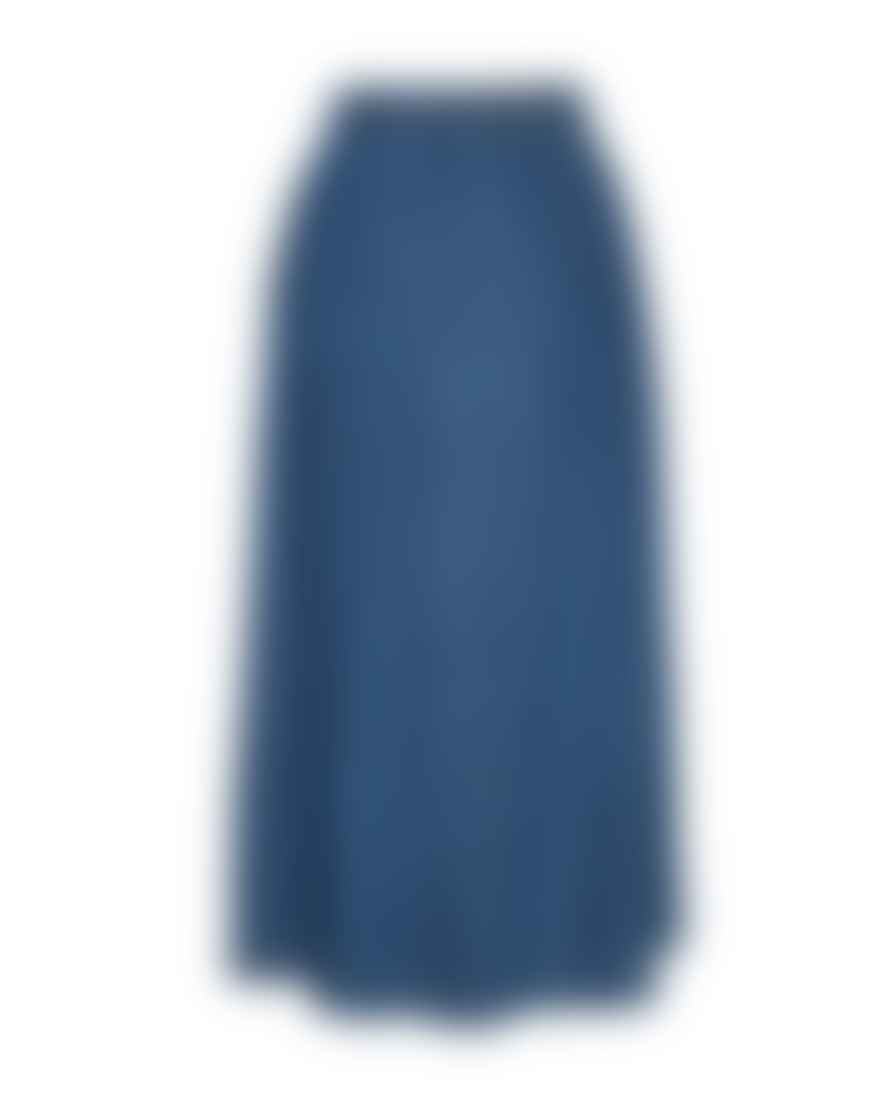 Moss Copenhagen Mid Blue Shayla HW Skirt