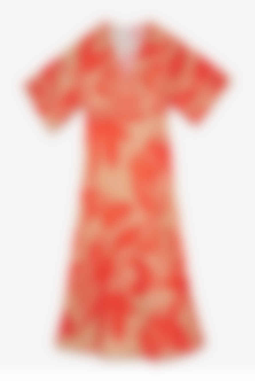 Ottod'Ame  Oriental Dress - Coral & Beige