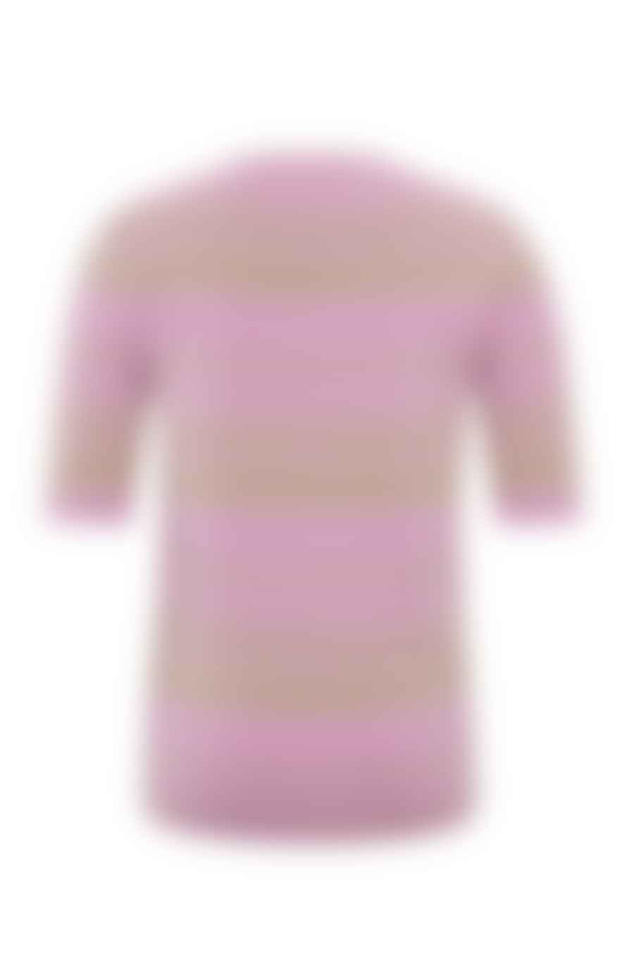 Yaya Stripe Fitted Sweater | Phalaenopsis Pink Dessin