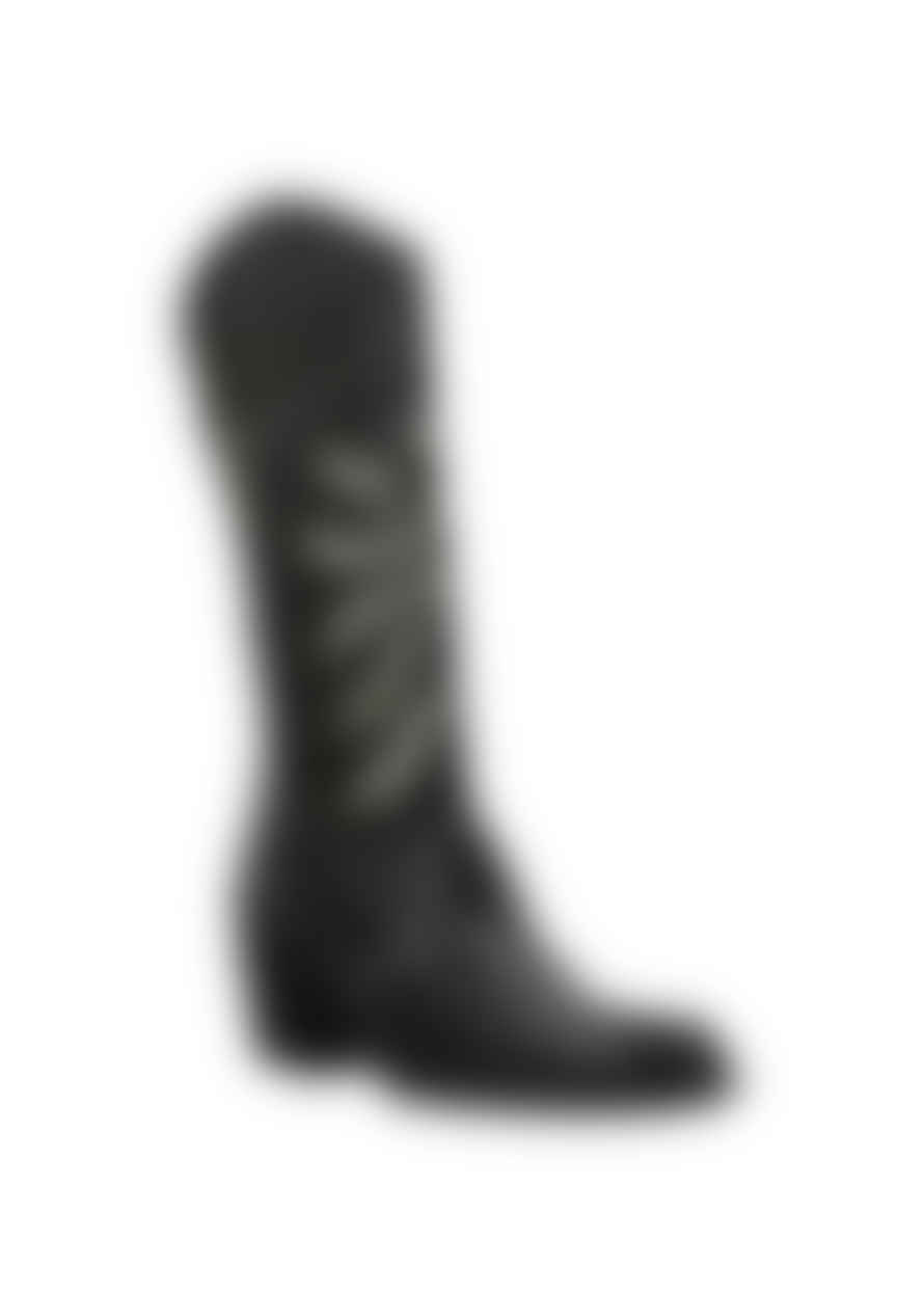 NEMONIC Kansas Long Cowboy Boot - Sauvage Black