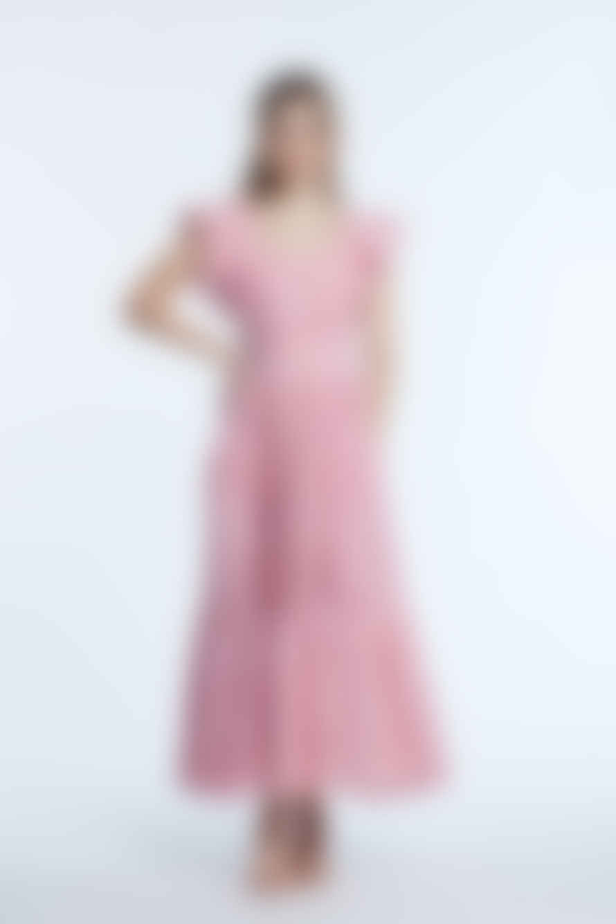 SZ Blockprints Sz Blockprints Charlotte Dress In Eva Pink