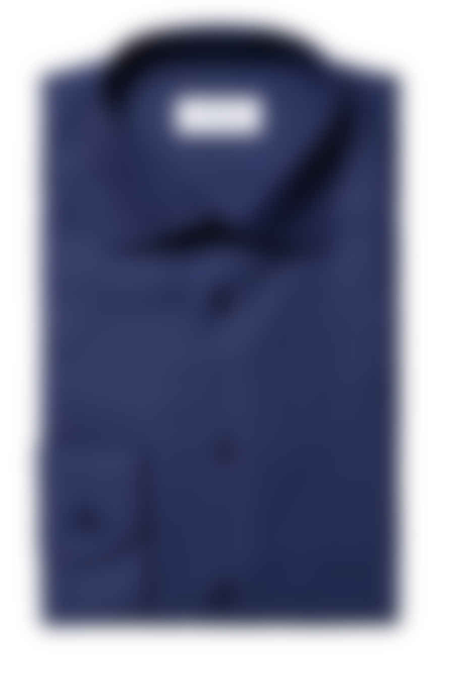 ETON - Dark Blue Slim Fit Pin-dot Signature Twill Shirt 10001112727