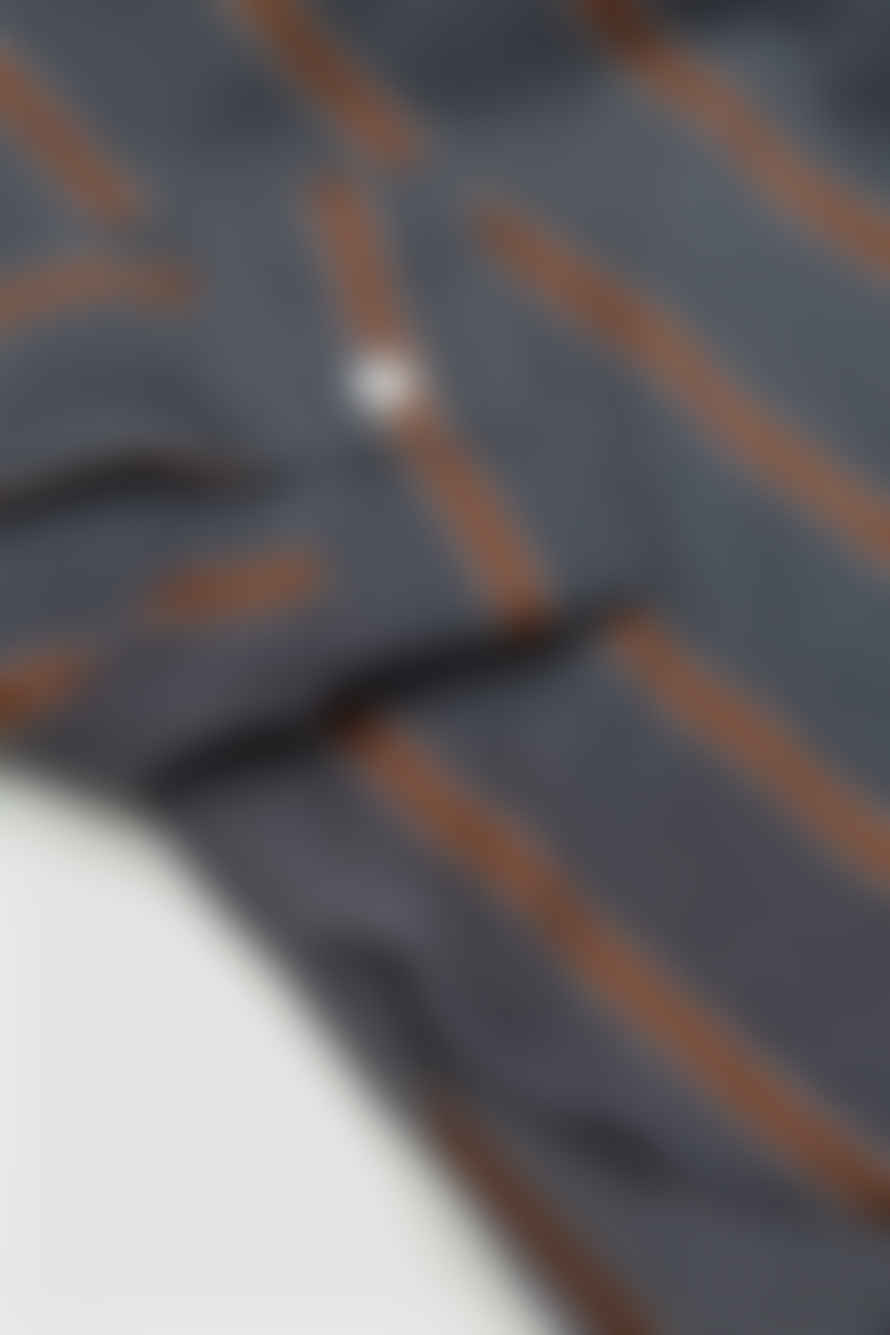 Cristaseya Handmade Men's Shirt Striped Black/noisette
