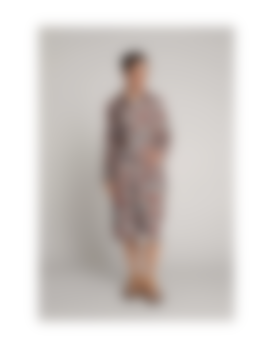 Munthe Munthe Lucima Button Up Abstract Print Shirt Dress Col: Cream Multi, S