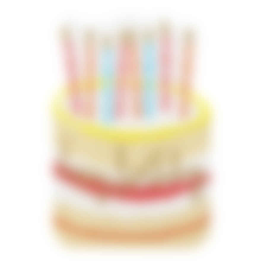 Talking Tables Cake Shaped Rainbow Birthday Napkins - 20 Pack