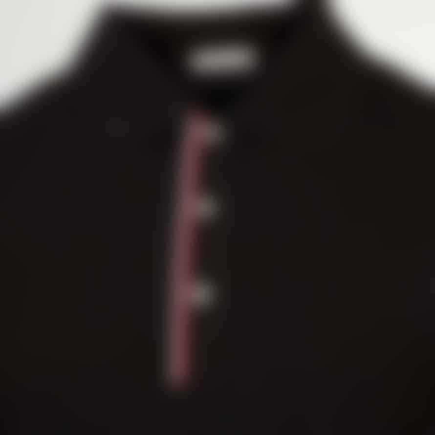 MONCLER Metal Button Polo Shirt - Black