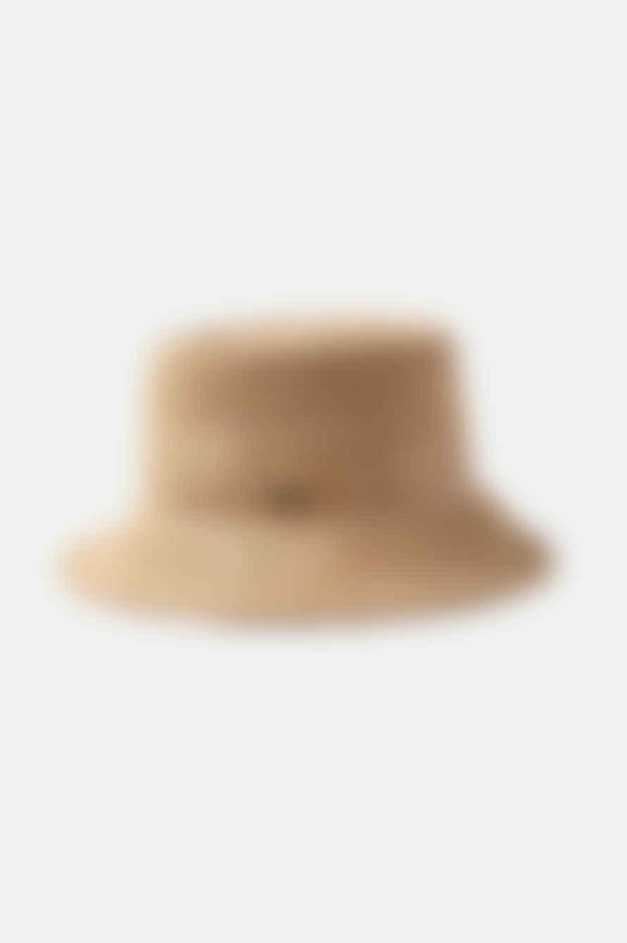 Brixton Ellee Tan Straw Bucket Hat