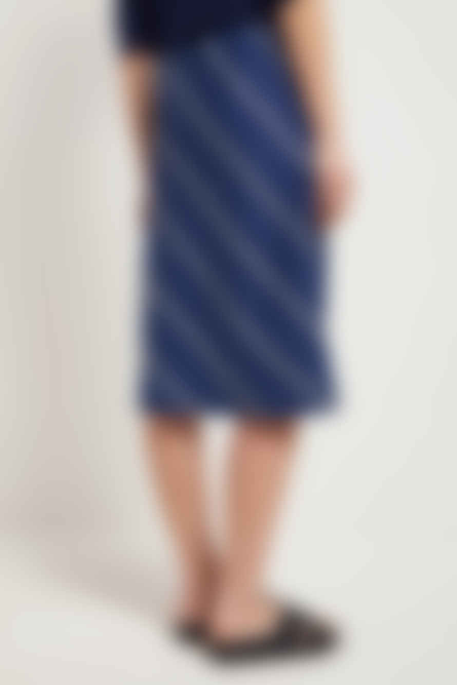 Lanius Tencel Midi Night Blue Skirt