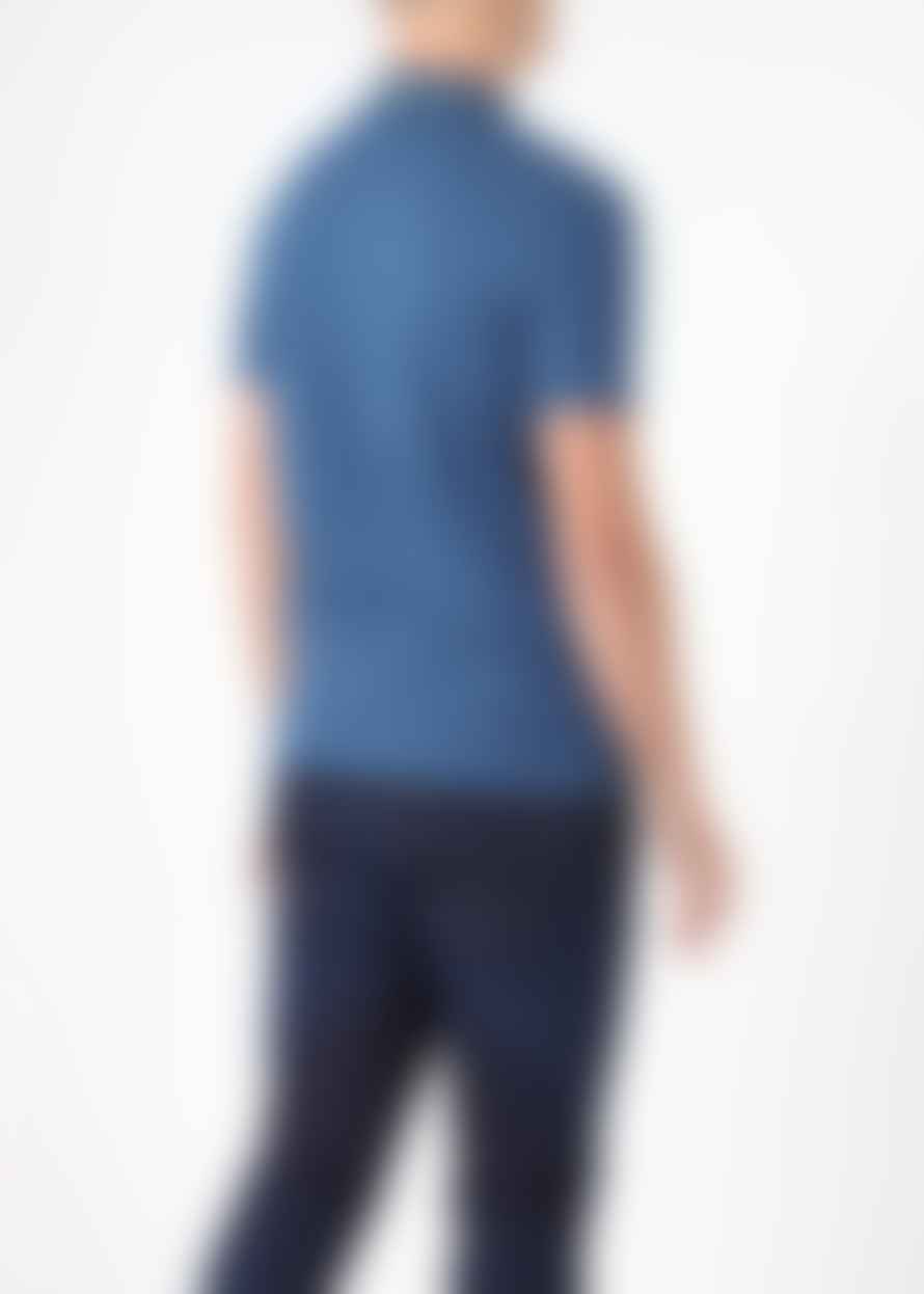Paul Smith Mens Regular Short Sleeve Zip Polo Shirt In Blue