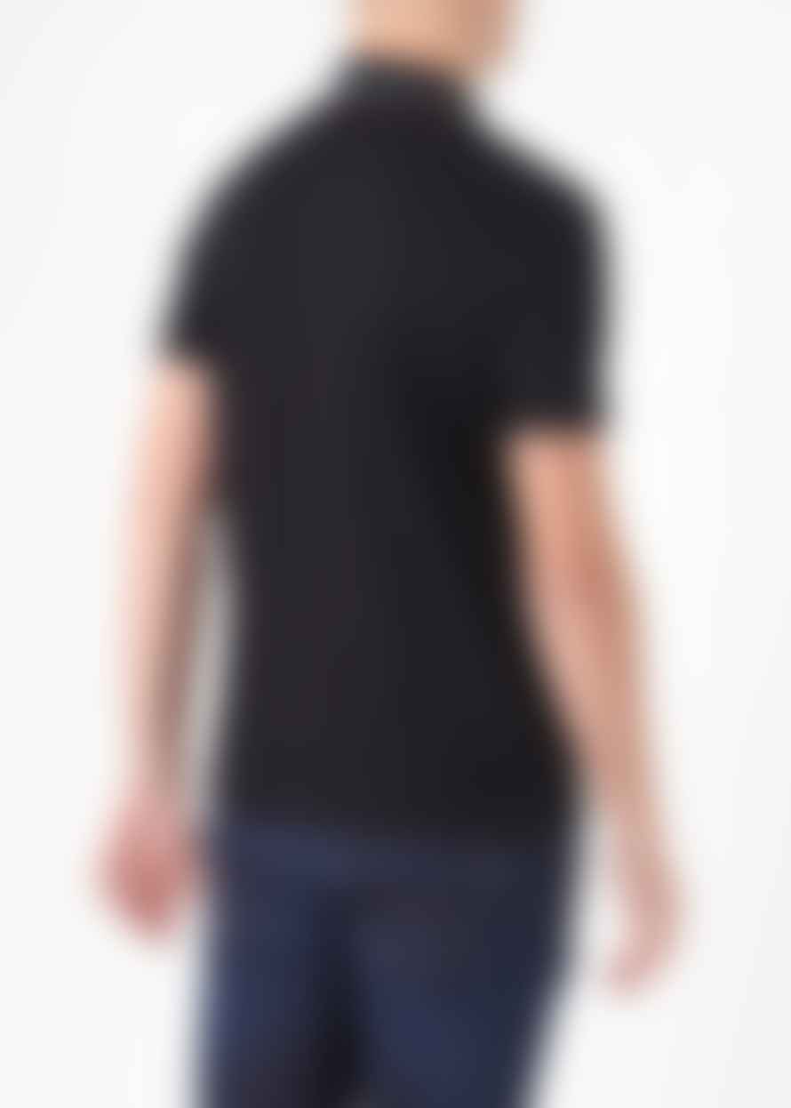 Paul Smith Mens Regular Short Sleeve Zip Polo Shirt In Black