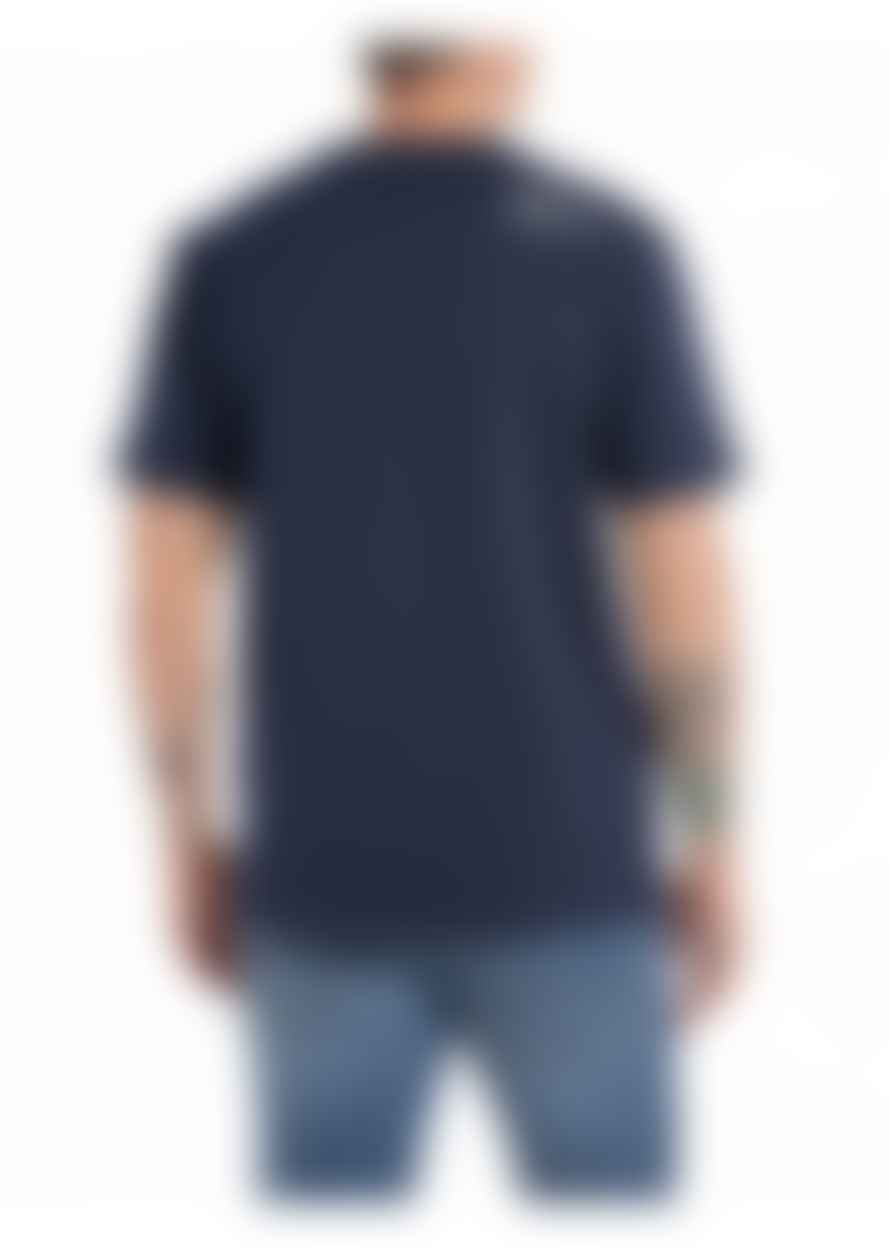 Replay Mens Print Short Sleeve T-shirt In Navy