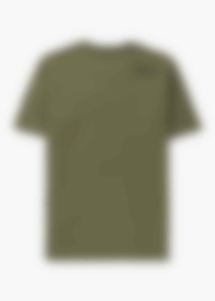 Replay Mens Print Short Sleeve T-shirt In Light Military