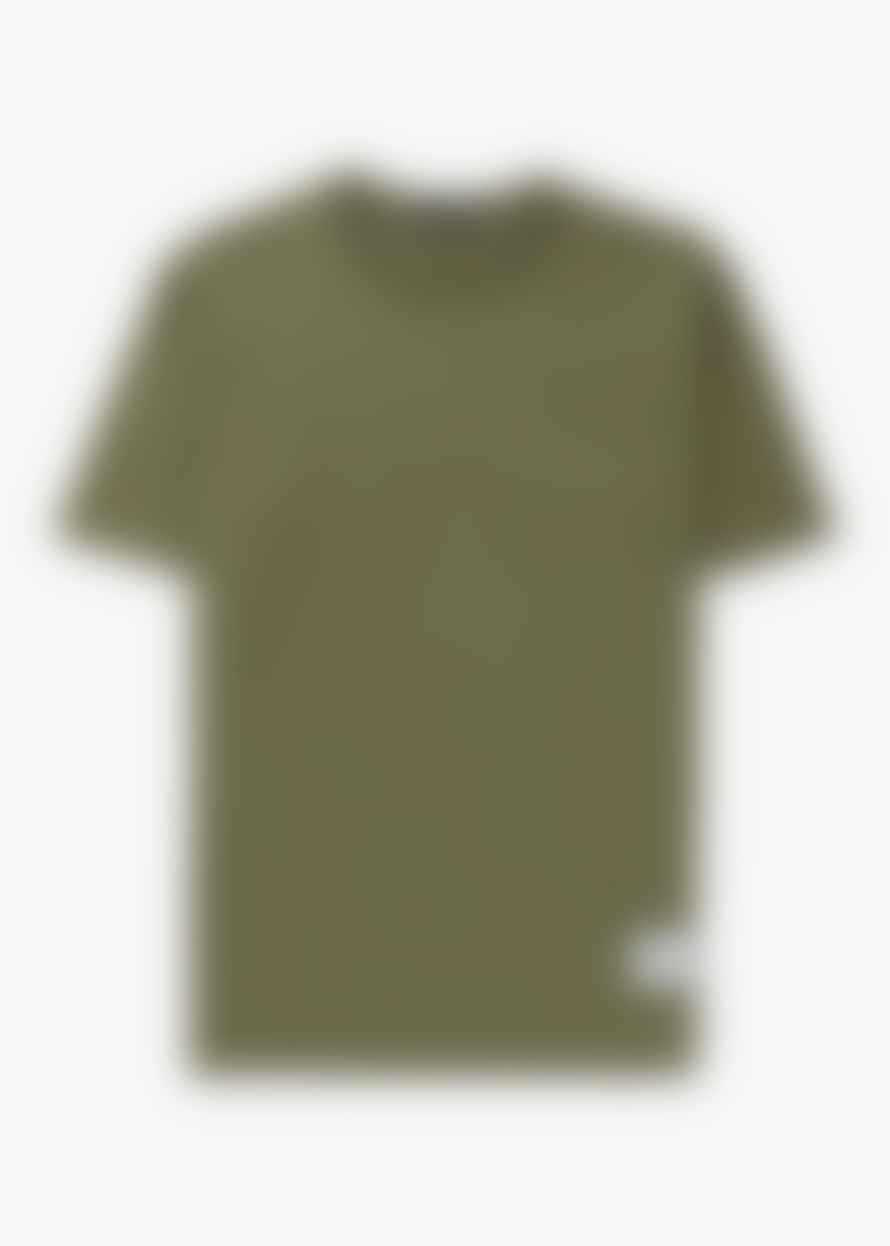 Replay Mens Print Short Sleeve T-shirt In Light Military