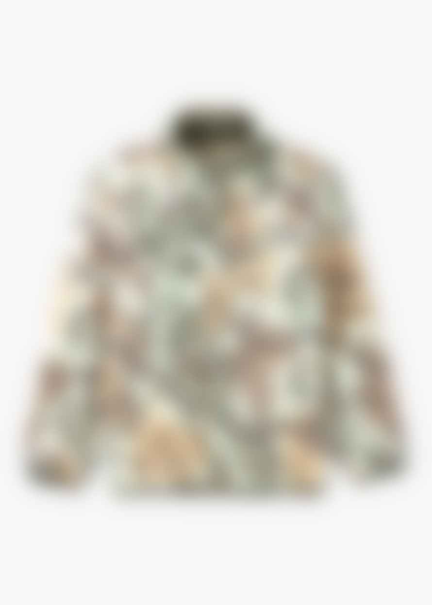 Billionaire Boys Club Mens Reversible Pull Out Shell Fleece Zip Through In Camo Beige