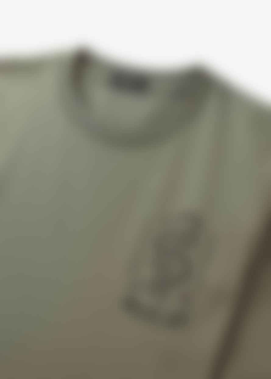 Replay Mens Boost Garage Snake Print T-shirt In Light Military
