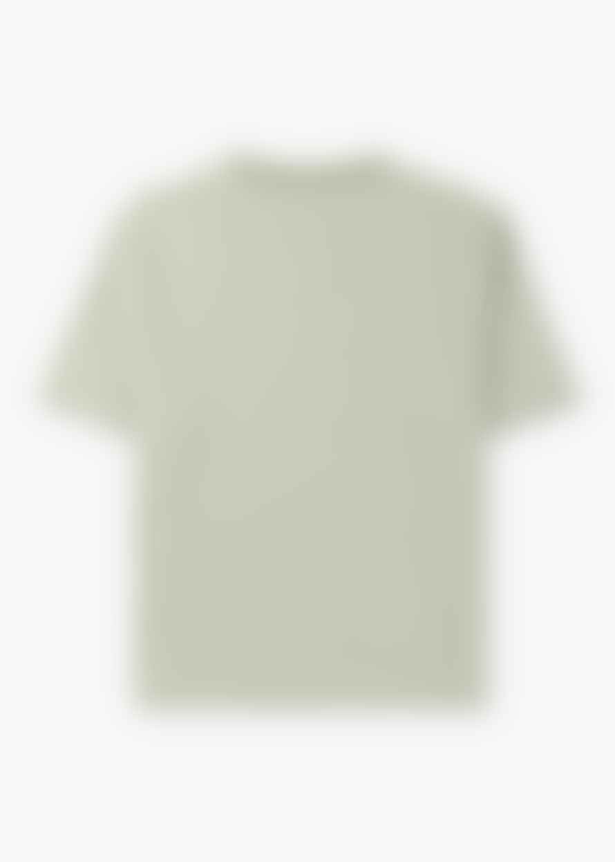 Wax London Mens Dean Stripe T-shirt In Sage Ecru