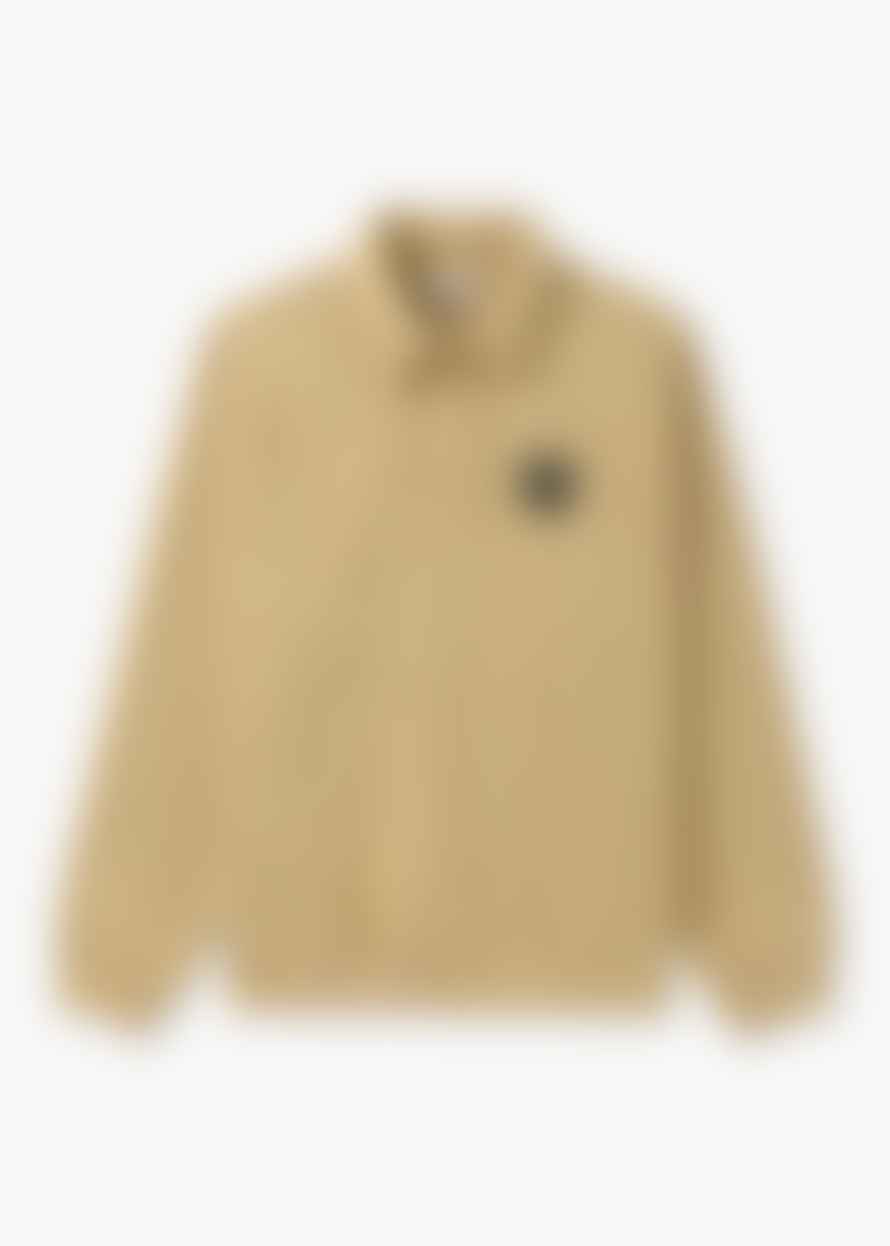 Lacoste Mens French Heritage Snap Button Pique Sweatshirt In Beige