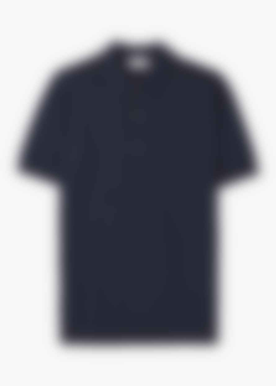 John Smedley Mens Adrian Knitted Polo Shirt In Navy
