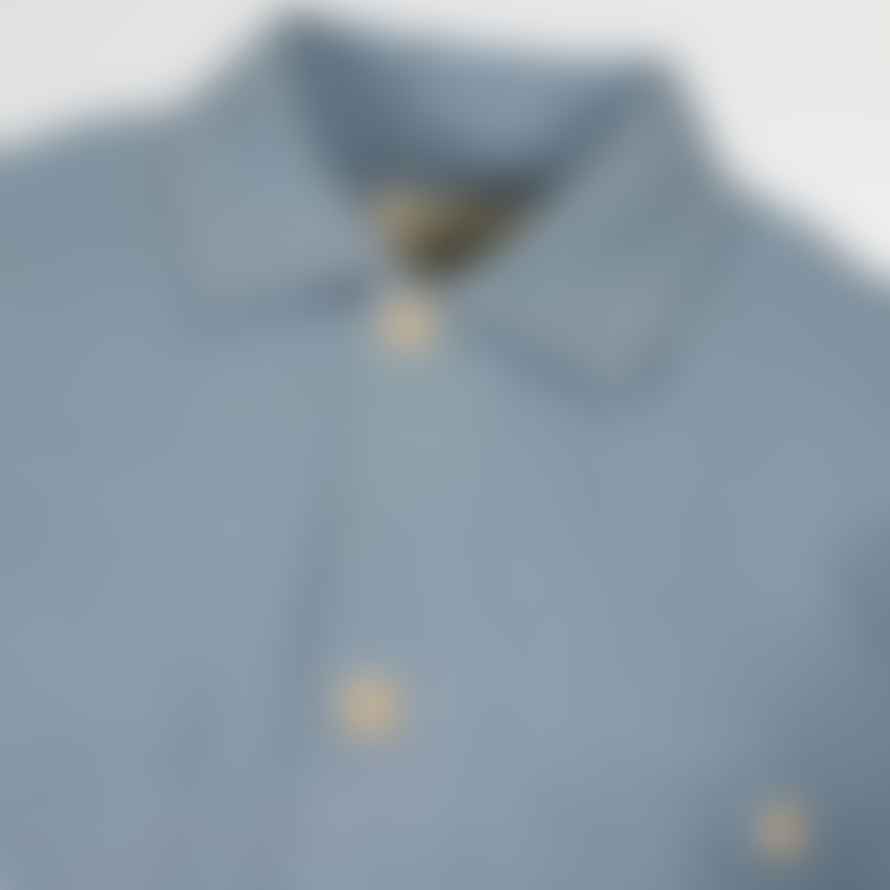 Folk Patch Overshirt - Washed Blue