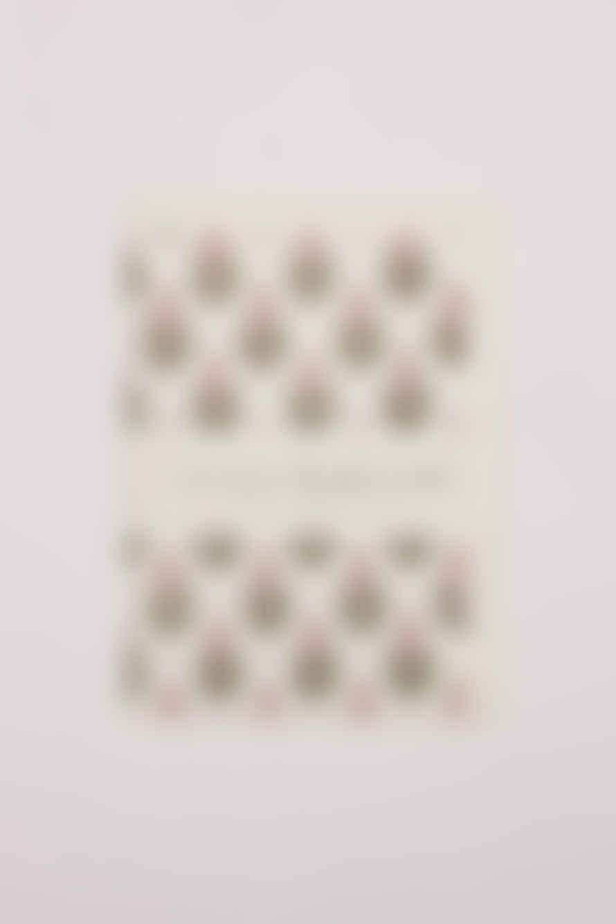Paper Mirchi Hand Block Printed Greeting Card - Buti Blush