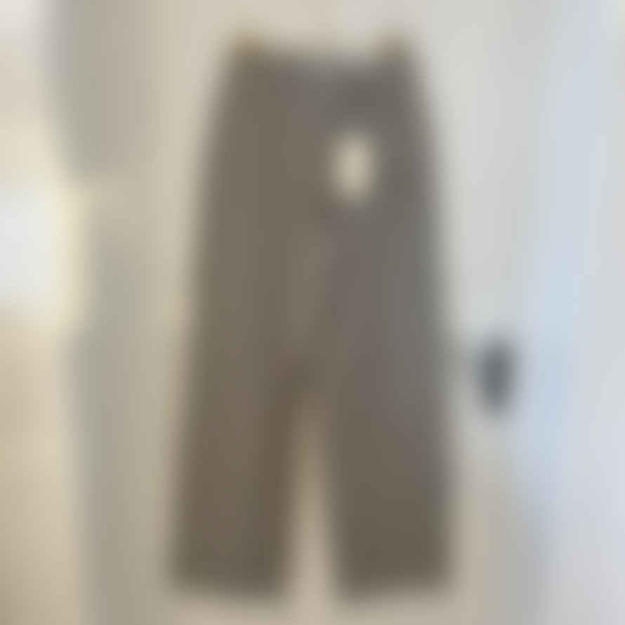 Anorak Object Moji Wide Leg Trouser Jeans Brown White Stripe