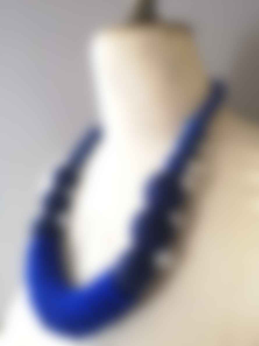 Lynsey Walters Throw On Merino Necklace Blue