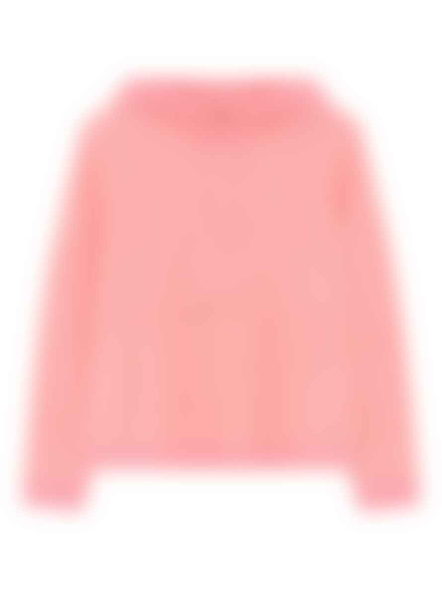 Gustav Iris Knit Hoody In Quartz Pink