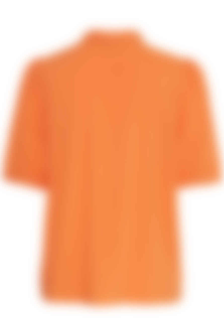 ICHI Main Short Sleeved Shirt-coral Rose-20118437