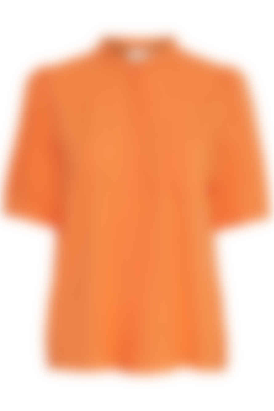 ICHI Main Short Sleeved Shirt-coral Rose-20118437