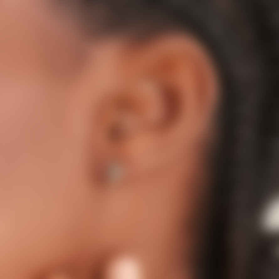 Ania Haie Teal Sparkle Emblem Gold Stud Earrings