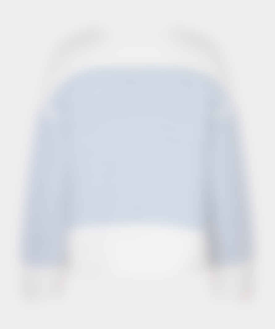 ESQUALO Sweater Stripes Curling Edge Off White/blue