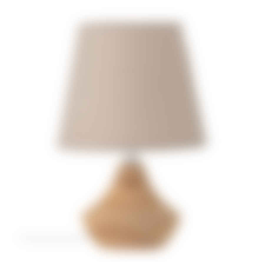 Bloomingville Panola Linen & Rubberwood Table Lamp
