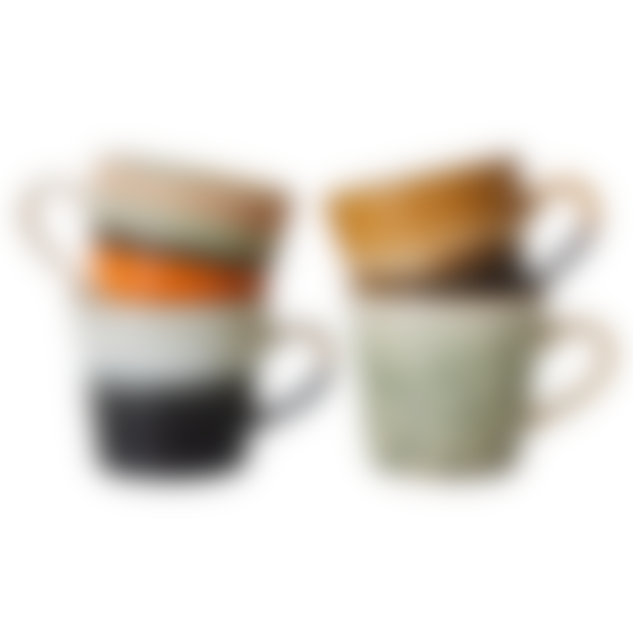HK Living 70's Ceramics Verve Cappucino Mugs (set Of 4)
