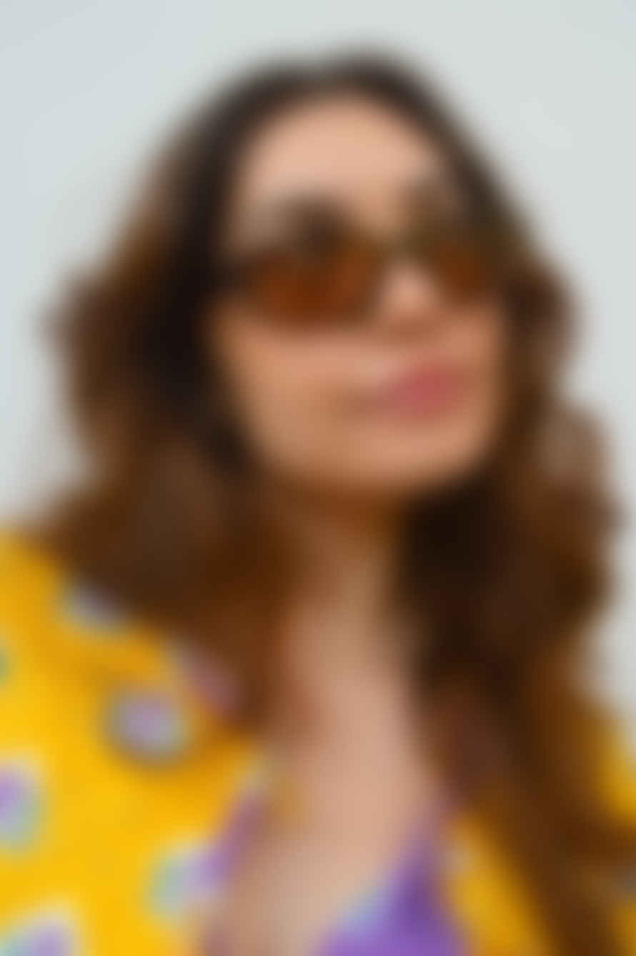 A Kjærbede Anma Black / Yellow Tortoise Sunglasses