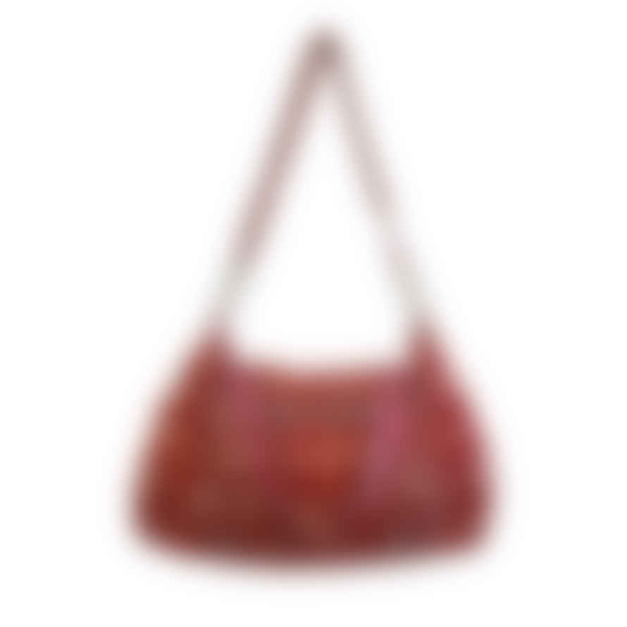 Behotribe  &  Nekewlam Duffle Bag Block Print Red Coral